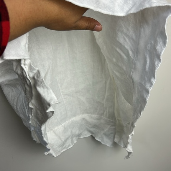 Liz and Jane Women 1X Blouse White 100% Preshrunk Linen Tunic Natural Breathable - Picture 7 of 12